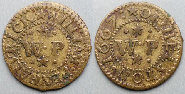 Helston, William Penhalvrick 1667 farthing